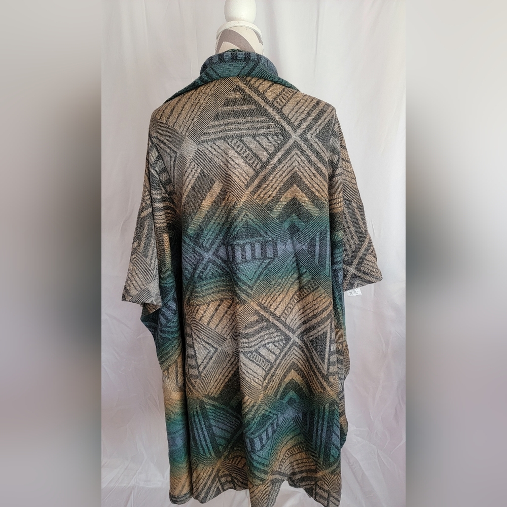 Pendleton Geometric Patterned Jacket In Green And… - image 3